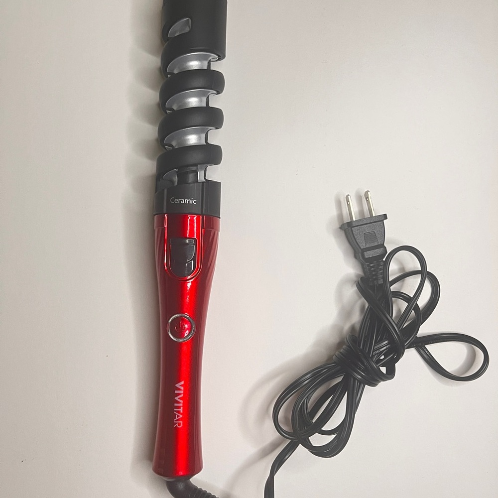 Vivitar Red Spiral Curling Iron